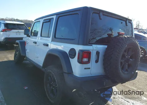 2021 Jeep Wrangler Unlimited Willys 4X4 z USA, uszkodzony, nr VIN 1C4HJXDM8MW530922